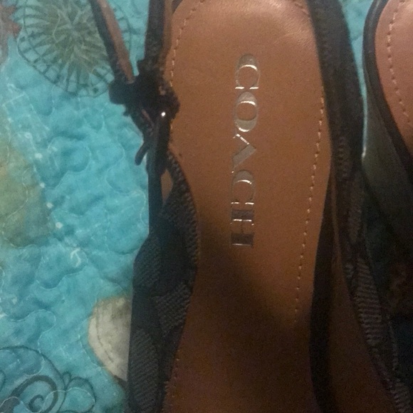 Coach size 9 platforms black - Picture 2 of 4